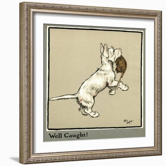 Rags the Puppy Catches a Rat-Cecil Aldin-Framed Photographic Print