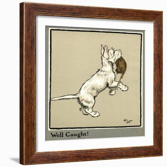 Rags the Puppy Catches a Rat-Cecil Aldin-Framed Photographic Print