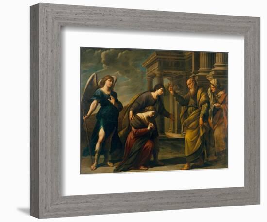 Raguel Benit Sa Fille Sarah Avant Son Depart Pour Ecbatane Avec Tobie (Raguel's Blessing of Her Dau-Andrea Vaccaro-Framed Giclee Print