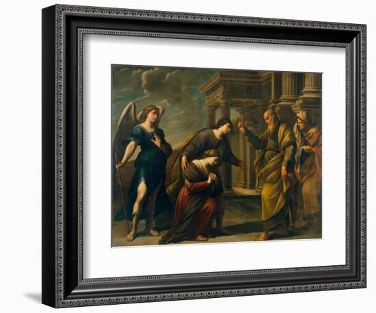 Raguel Benit Sa Fille Sarah Avant Son Depart Pour Ecbatane Avec Tobie (Raguel's Blessing of Her Dau-Andrea Vaccaro-Framed Giclee Print