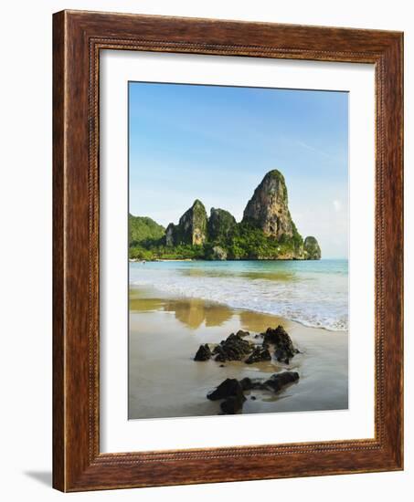 Rai Leh West Beach, Rai Leh (Railay), Andaman Coast, Krabi Province, Thailand, Southeast Asia, Asia-Jochen Schlenker-Framed Photographic Print