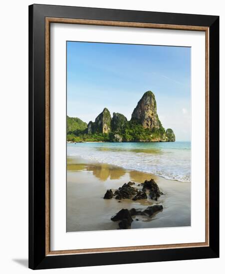 Rai Leh West Beach, Rai Leh (Railay), Andaman Coast, Krabi Province, Thailand, Southeast Asia, Asia-Jochen Schlenker-Framed Photographic Print