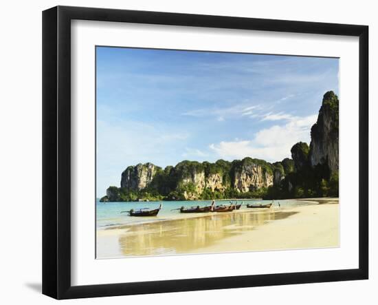 Rai Leh West Beach, Rai Leh (Railay), Andaman Coast, Krabi Province, Thailand, Southeast Asia, Asia-Jochen Schlenker-Framed Photographic Print