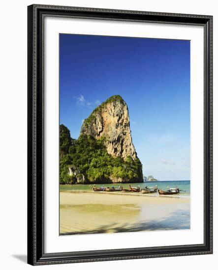 Rai Leh West Beach, Rai Leh (Railay), Andaman Coast, Krabi Province, Thailand, Southeast Asia, Asia-Jochen Schlenker-Framed Photographic Print