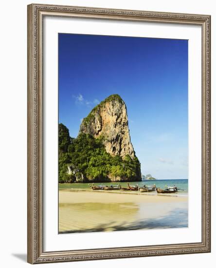 Rai Leh West Beach, Rai Leh (Railay), Andaman Coast, Krabi Province, Thailand, Southeast Asia, Asia-Jochen Schlenker-Framed Photographic Print