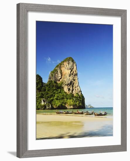 Rai Leh West Beach, Rai Leh (Railay), Andaman Coast, Krabi Province, Thailand, Southeast Asia, Asia-Jochen Schlenker-Framed Photographic Print