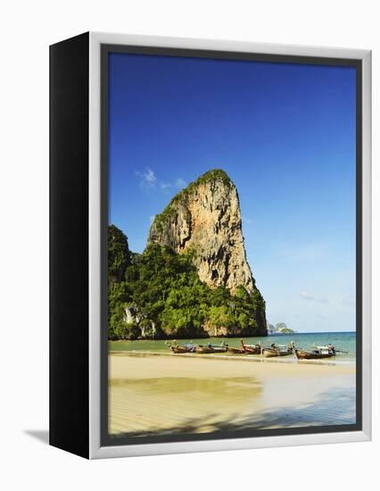 Rai Leh West Beach, Rai Leh (Railay), Andaman Coast, Krabi Province, Thailand, Southeast Asia, Asia-Jochen Schlenker-Framed Premier Image Canvas