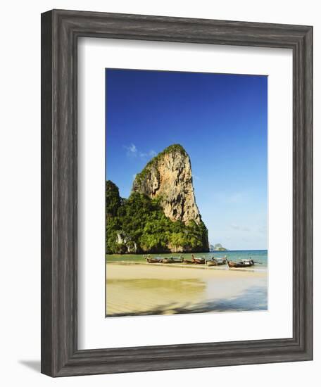 Rai Leh West Beach, Rai Leh (Railay), Andaman Coast, Krabi Province, Thailand, Southeast Asia, Asia-Jochen Schlenker-Framed Photographic Print