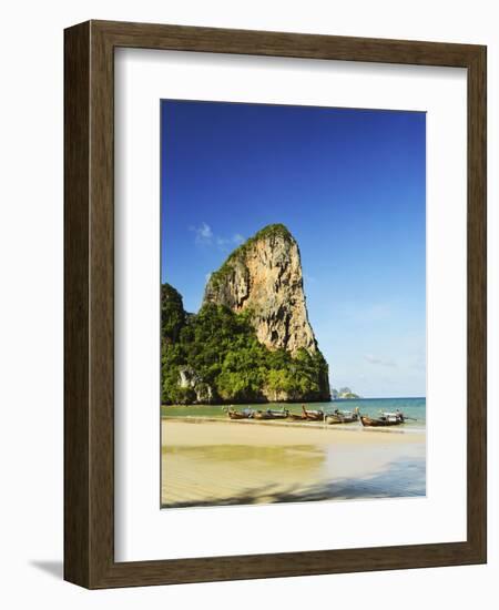 Rai Leh West Beach, Rai Leh (Railay), Andaman Coast, Krabi Province, Thailand, Southeast Asia, Asia-Jochen Schlenker-Framed Photographic Print