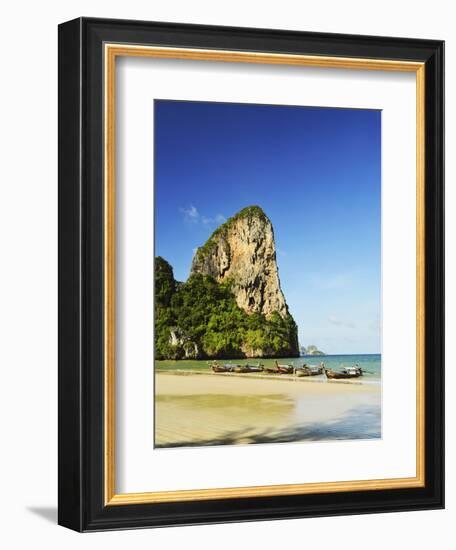 Rai Leh West Beach, Rai Leh (Railay), Andaman Coast, Krabi Province, Thailand, Southeast Asia, Asia-Jochen Schlenker-Framed Photographic Print