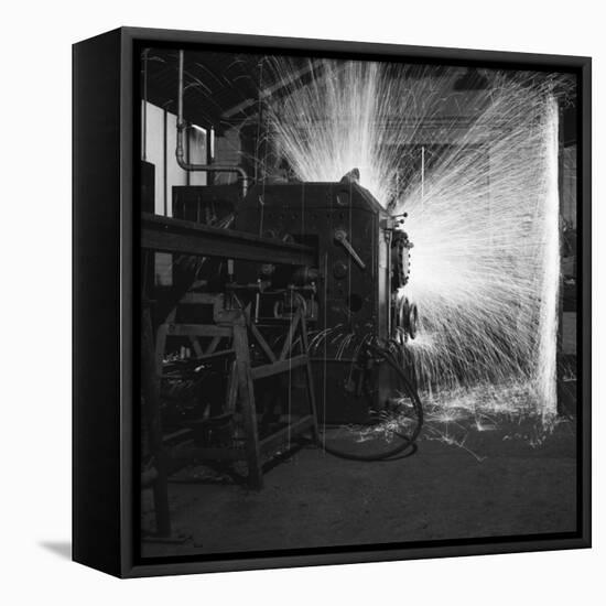 Rail Butt Welding - the Sparks Fly-Heinz Zinram-Framed Premier Image Canvas