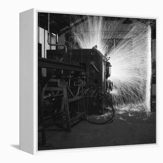 Rail Butt Welding - the Sparks Fly-Heinz Zinram-Framed Premier Image Canvas