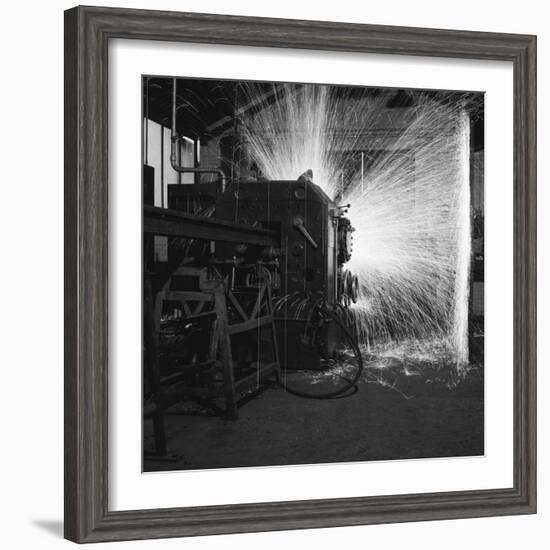 Rail Butt Welding - the Sparks Fly-Heinz Zinram-Framed Photographic Print