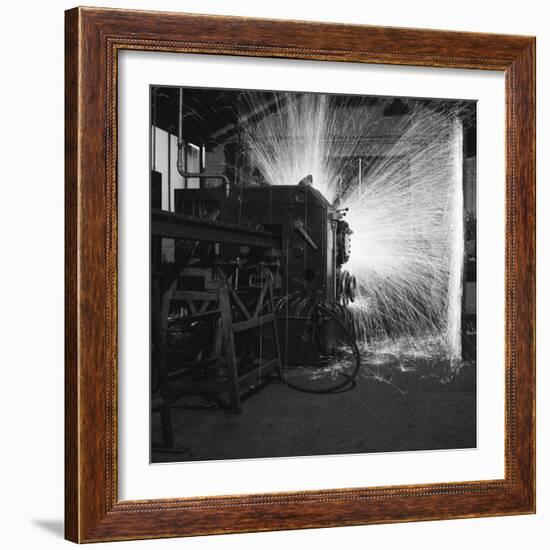 Rail Butt Welding - the Sparks Fly-Heinz Zinram-Framed Photographic Print