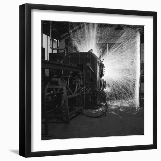 Rail Butt Welding - the Sparks Fly-Heinz Zinram-Framed Photographic Print