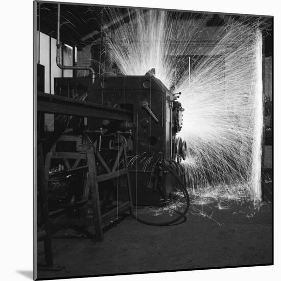 Rail Butt Welding - the Sparks Fly-Heinz Zinram-Mounted Photographic Print
