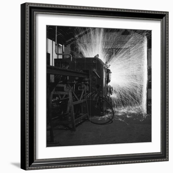 Rail Butt Welding - the Sparks Fly-Heinz Zinram-Framed Photographic Print