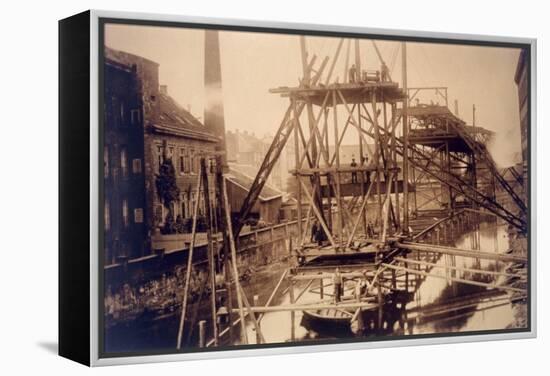 Rail, Germany, Wuppertal-null-Framed Premier Image Canvas