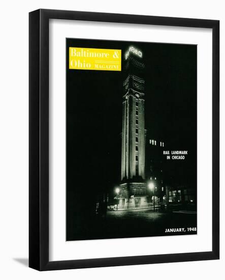 Rail Landmark in Chicago-null-Framed Giclee Print