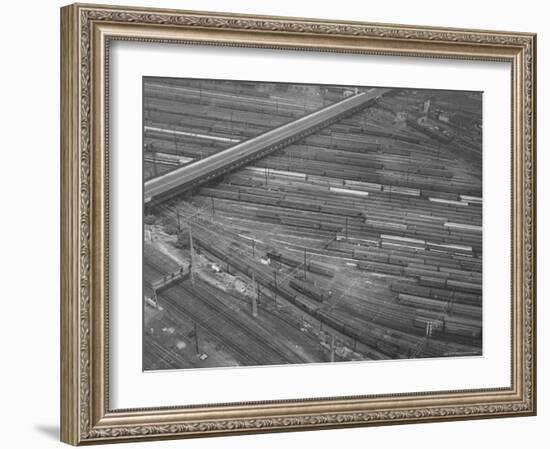 Rail Road Cars During Rail Strike-Joe Scherschel-Framed Photographic Print