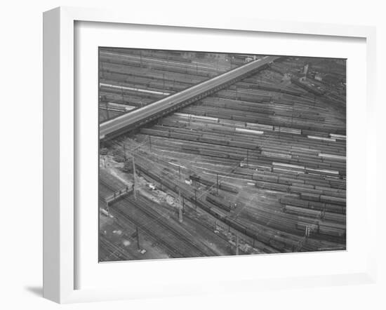 Rail Road Cars During Rail Strike-Joe Scherschel-Framed Photographic Print