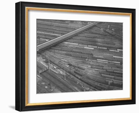 Rail Road Cars During Rail Strike-Joe Scherschel-Framed Photographic Print