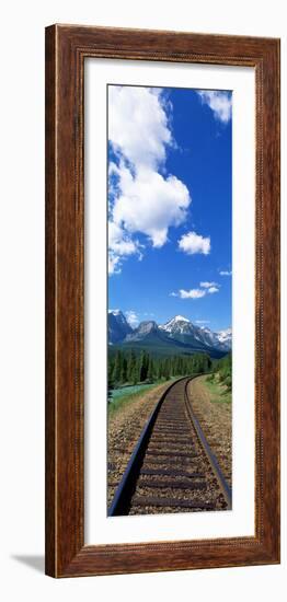 Rail Road Tracks Banff National Park Alberta Canada-null-Framed Photographic Print