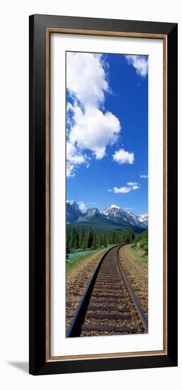 Rail Road Tracks Banff National Park Alberta Canada-null-Framed Photographic Print