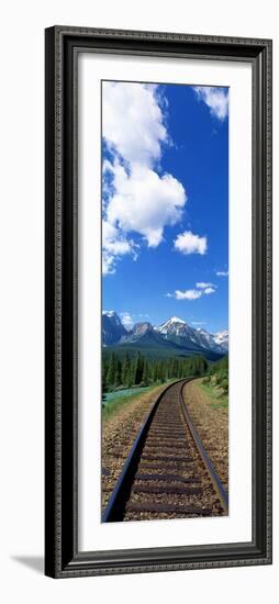 Rail Road Tracks Banff National Park Alberta Canada-null-Framed Photographic Print