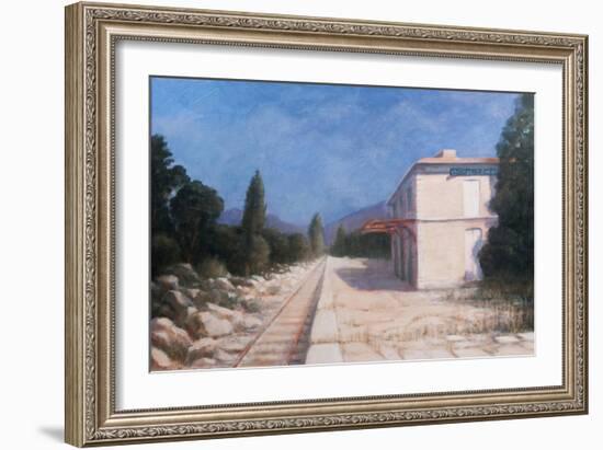 Rail Station, Châteauneuf, 2012-Lincoln Seligman-Framed Giclee Print