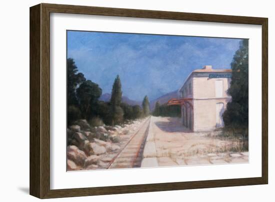 Rail Station, Châteauneuf, 2012-Lincoln Seligman-Framed Giclee Print