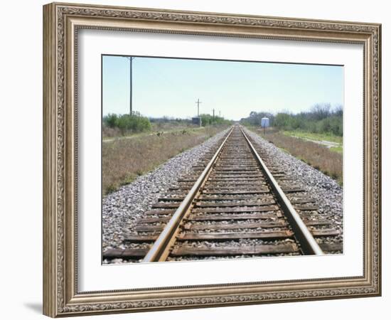 Rail Tracks Near Austin, Texas, USA-David Lomax-Framed Photographic Print