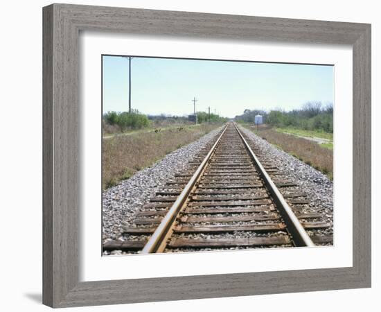 Rail Tracks Near Austin, Texas, USA-David Lomax-Framed Photographic Print