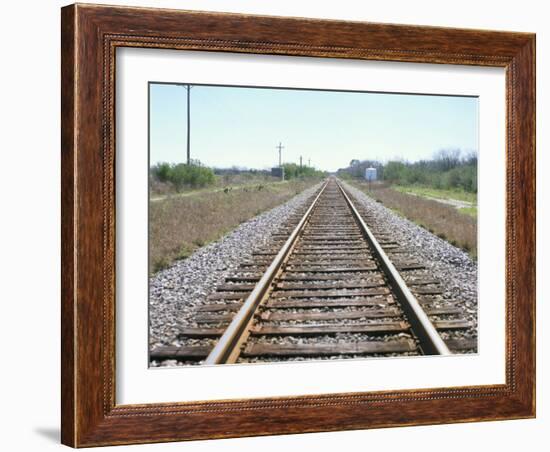 Rail Tracks Near Austin, Texas, USA-David Lomax-Framed Photographic Print