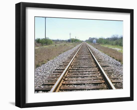 Rail Tracks Near Austin, Texas, USA-David Lomax-Framed Photographic Print