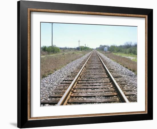 Rail Tracks Near Austin, Texas, USA-David Lomax-Framed Photographic Print