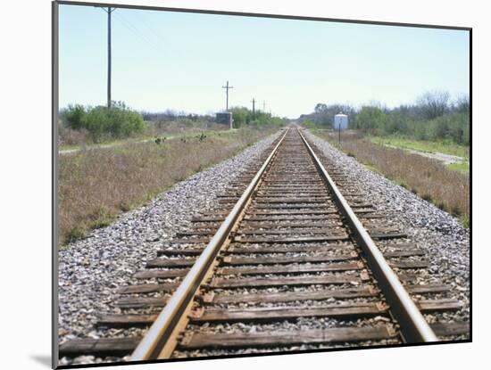 Rail Tracks Near Austin, Texas, USA-David Lomax-Mounted Photographic Print