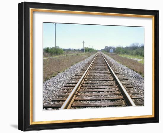 Rail Tracks Near Austin, Texas, USA-David Lomax-Framed Photographic Print