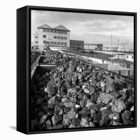 Rail Trucks Loaded with Coal Leaving Lynemouth Colliery, Northumberland, 1963-Michael Walters-Framed Stretched Canvas