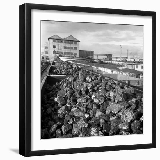 Rail Trucks Loaded with Coal Leaving Lynemouth Colliery, Northumberland, 1963-Michael Walters-Framed Photographic Print