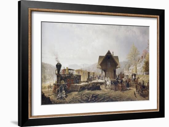 Railroad Arriving, Stratford, CT-Edward Lamson Henry-Framed Giclee Print