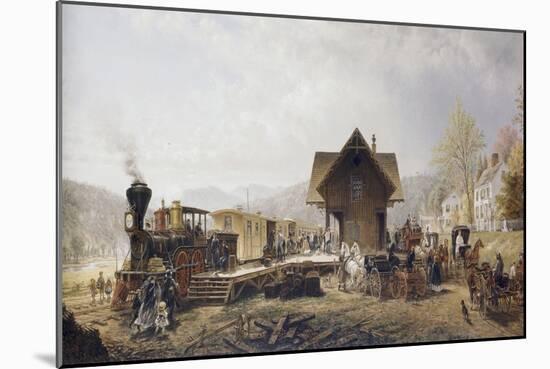 Railroad Arriving, Stratford, CT-Edward Lamson Henry-Mounted Giclee Print