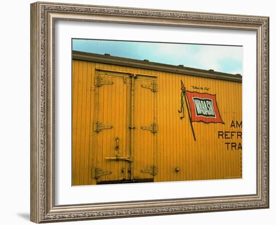 Railroad Box Car Showing the Flag Logo of the Wabash Railroad-Walker Evans-Framed Photographic Print