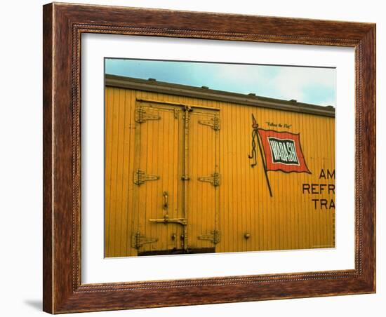 Railroad Box Car Showing the Flag Logo of the Wabash Railroad-Walker Evans-Framed Photographic Print