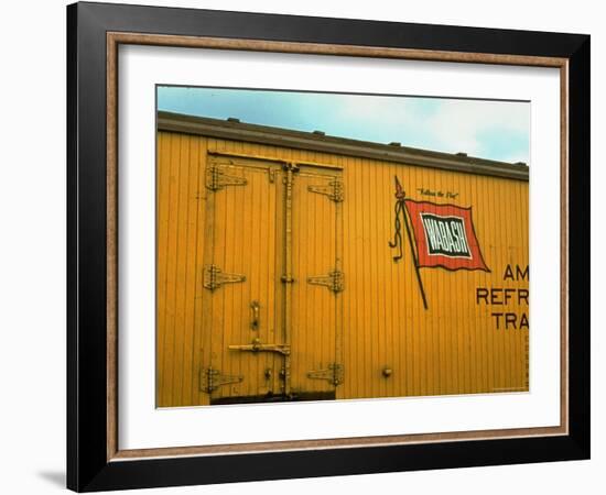 Railroad Box Car Showing the Flag Logo of the Wabash Railroad-Walker Evans-Framed Photographic Print