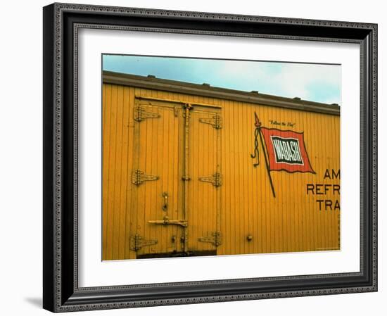 Railroad Box Car Showing the Flag Logo of the Wabash Railroad-Walker Evans-Framed Photographic Print