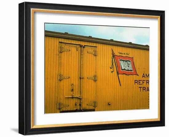 Railroad Box Car Showing the Flag Logo of the Wabash Railroad-Walker Evans-Framed Photographic Print