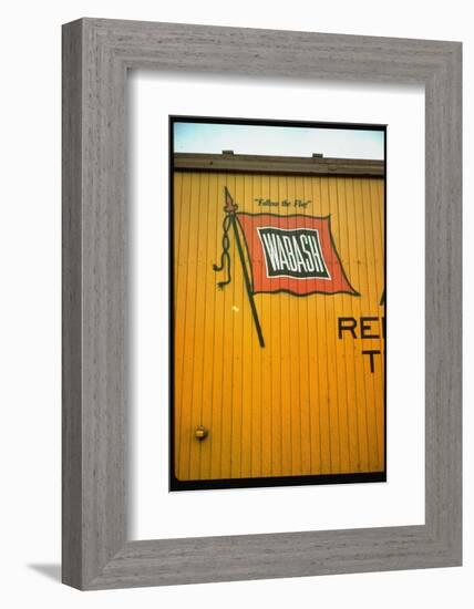 Railroad Box Car Showing the Flag Logo of the Wabash Railroad-Walker Evans-Framed Photographic Print