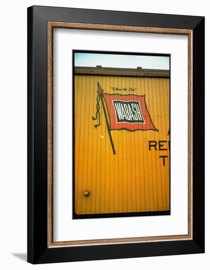 Railroad Box Car Showing the Flag Logo of the Wabash Railroad-Walker Evans-Framed Photographic Print