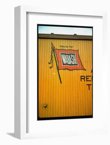 Railroad Box Car Showing the Flag Logo of the Wabash Railroad-Walker Evans-Framed Photographic Print